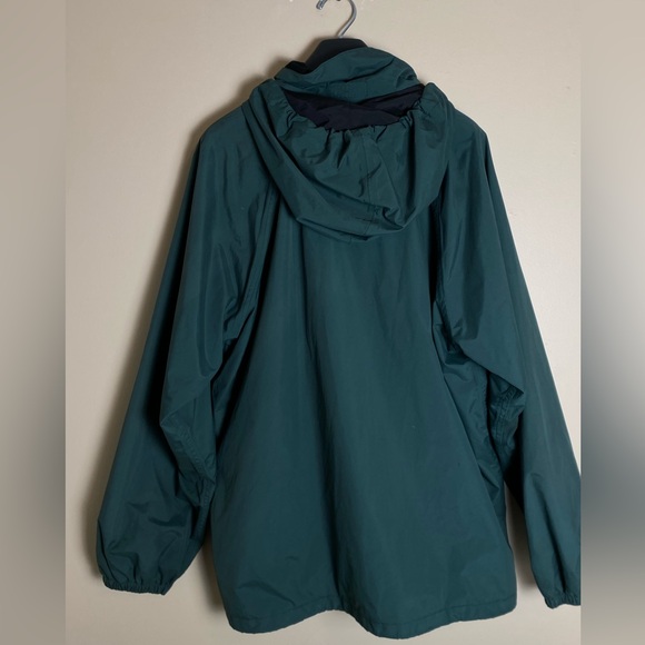 Field and Stream Men's Hunter Green Hooded Rain Jacket X-LG Black Fleece Lining - Picture 2 of 5